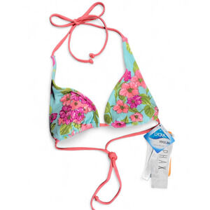 NWT PHAX Maria Bonita Divine Embellished Beaded Triangle Bikini Top Size M